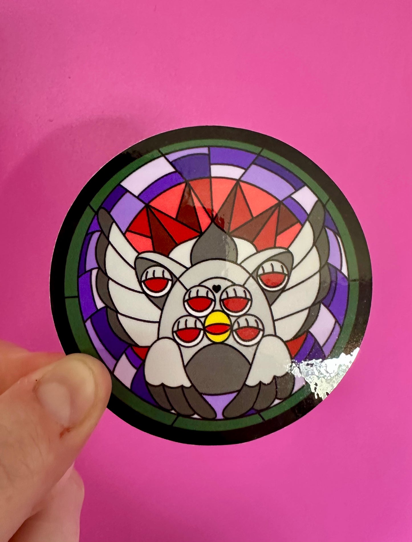 Dark Angel Stained Glass Sticker