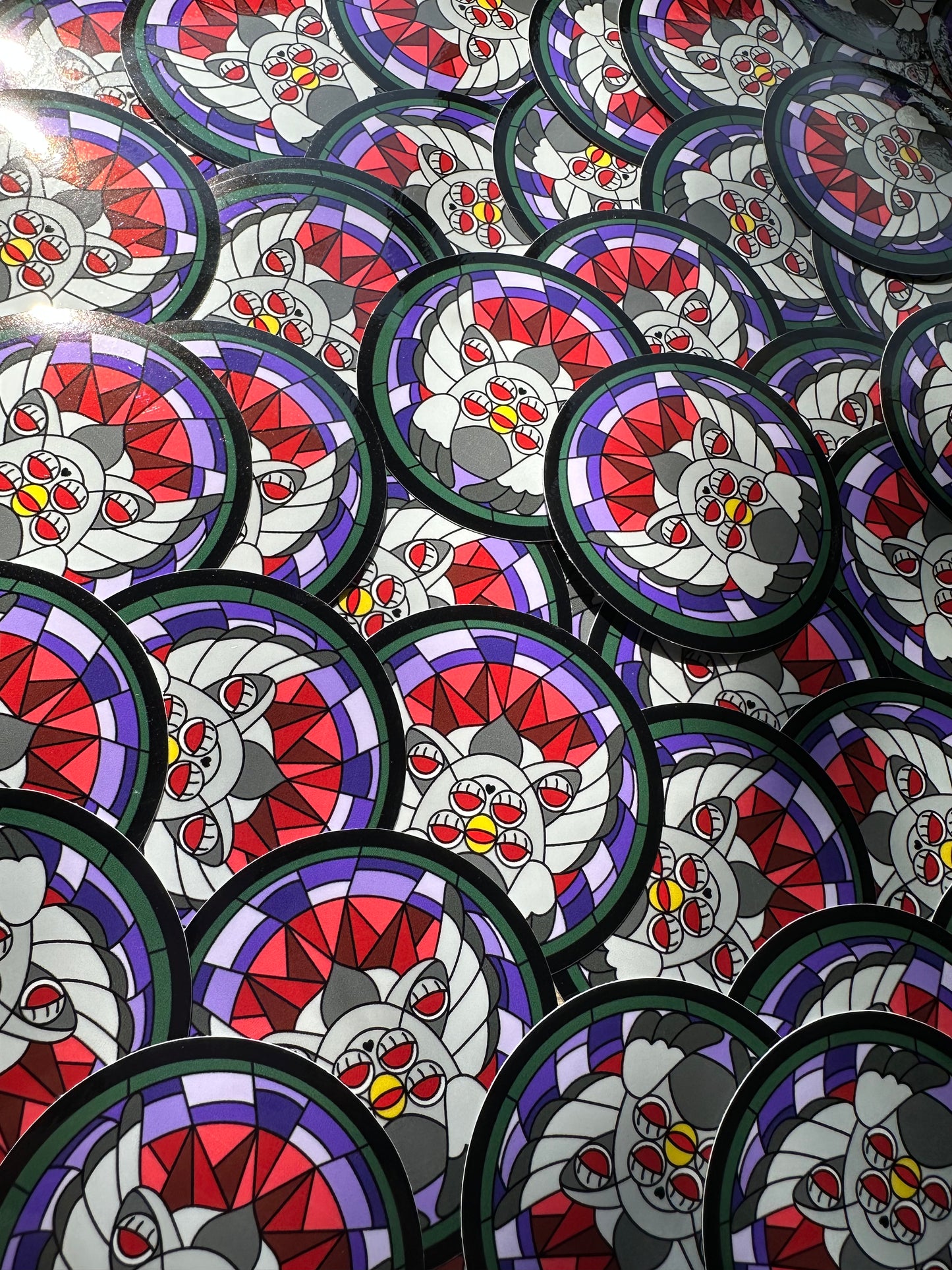 Dark Angel Stained Glass Sticker
