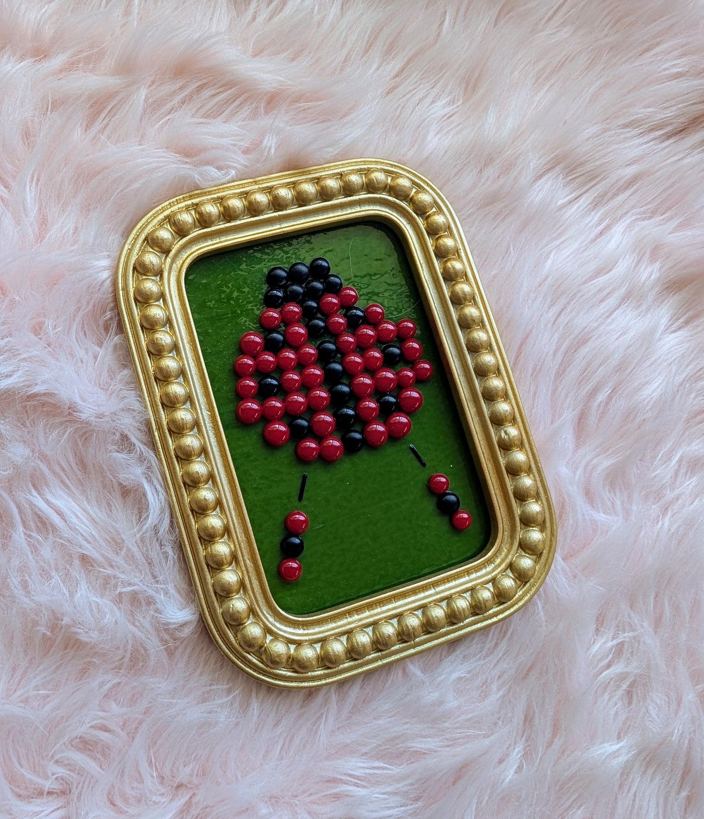 Fused Glass Lady Bug Beadie Baby