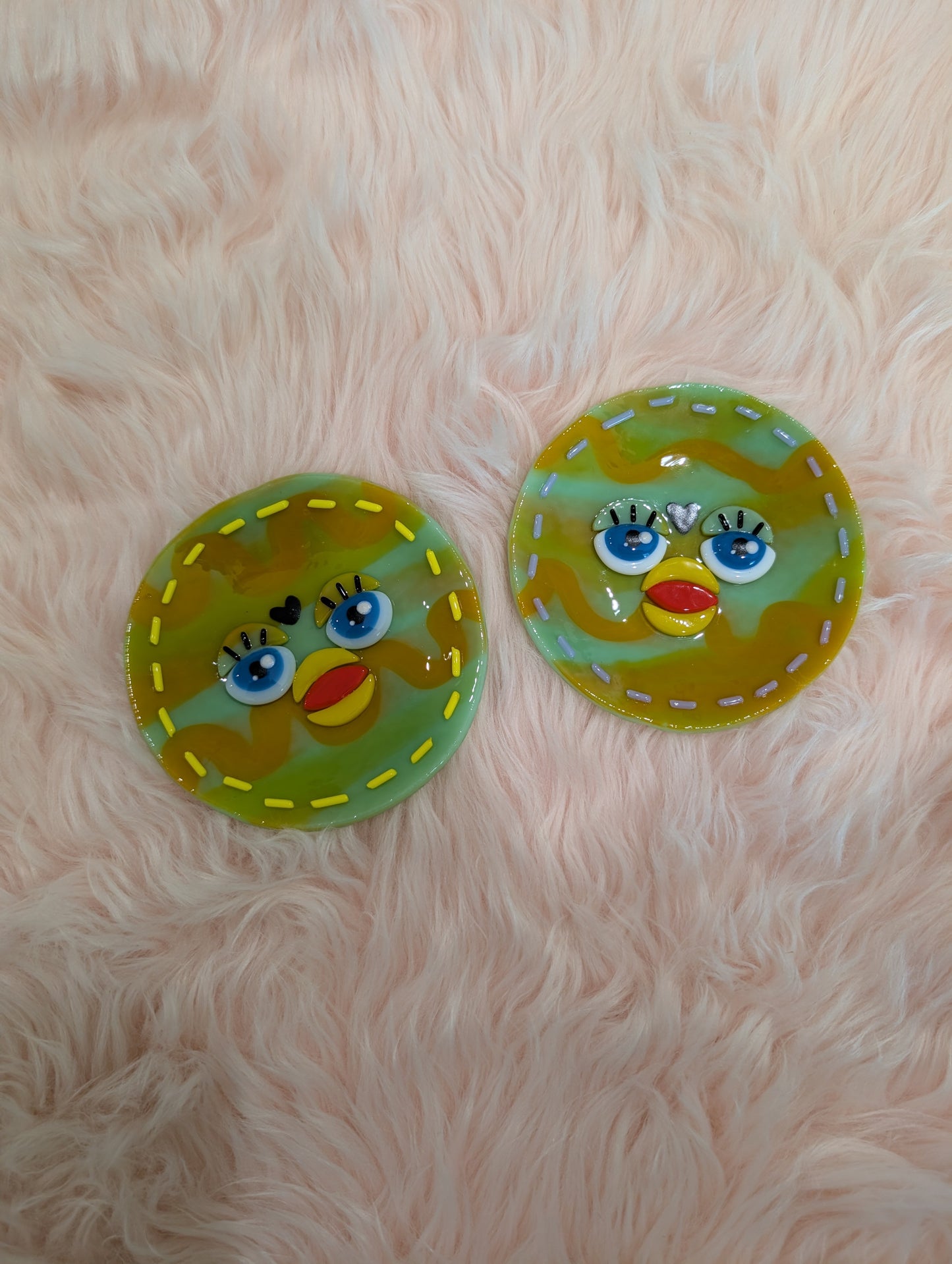 Green & Orange Squiggle Furby Trinket Dish