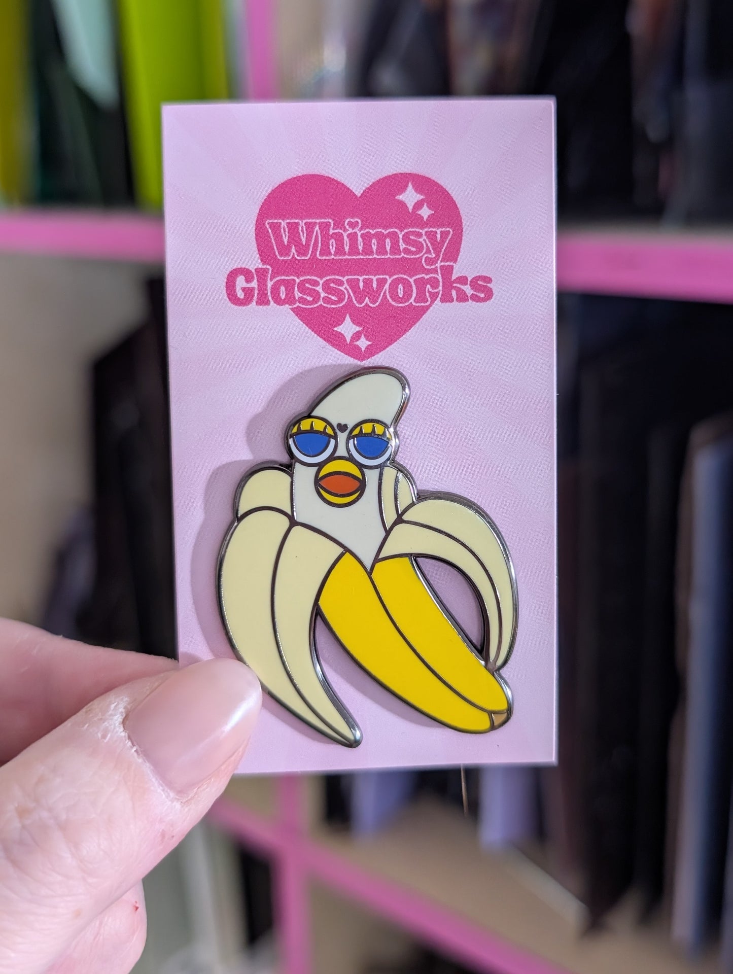 Banana Furby Enamel Pin