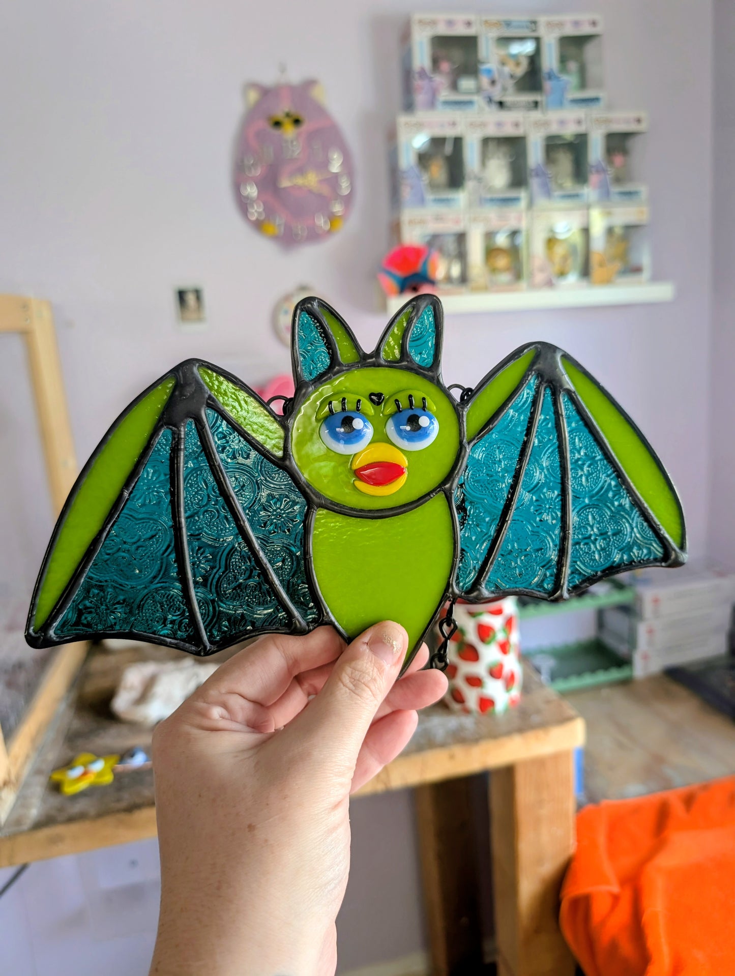 Green & Teal Furby Bat