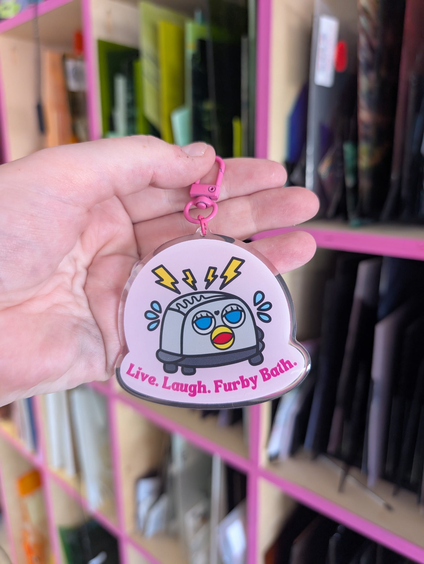 Live. Laugh. Furb Bath. Keychain