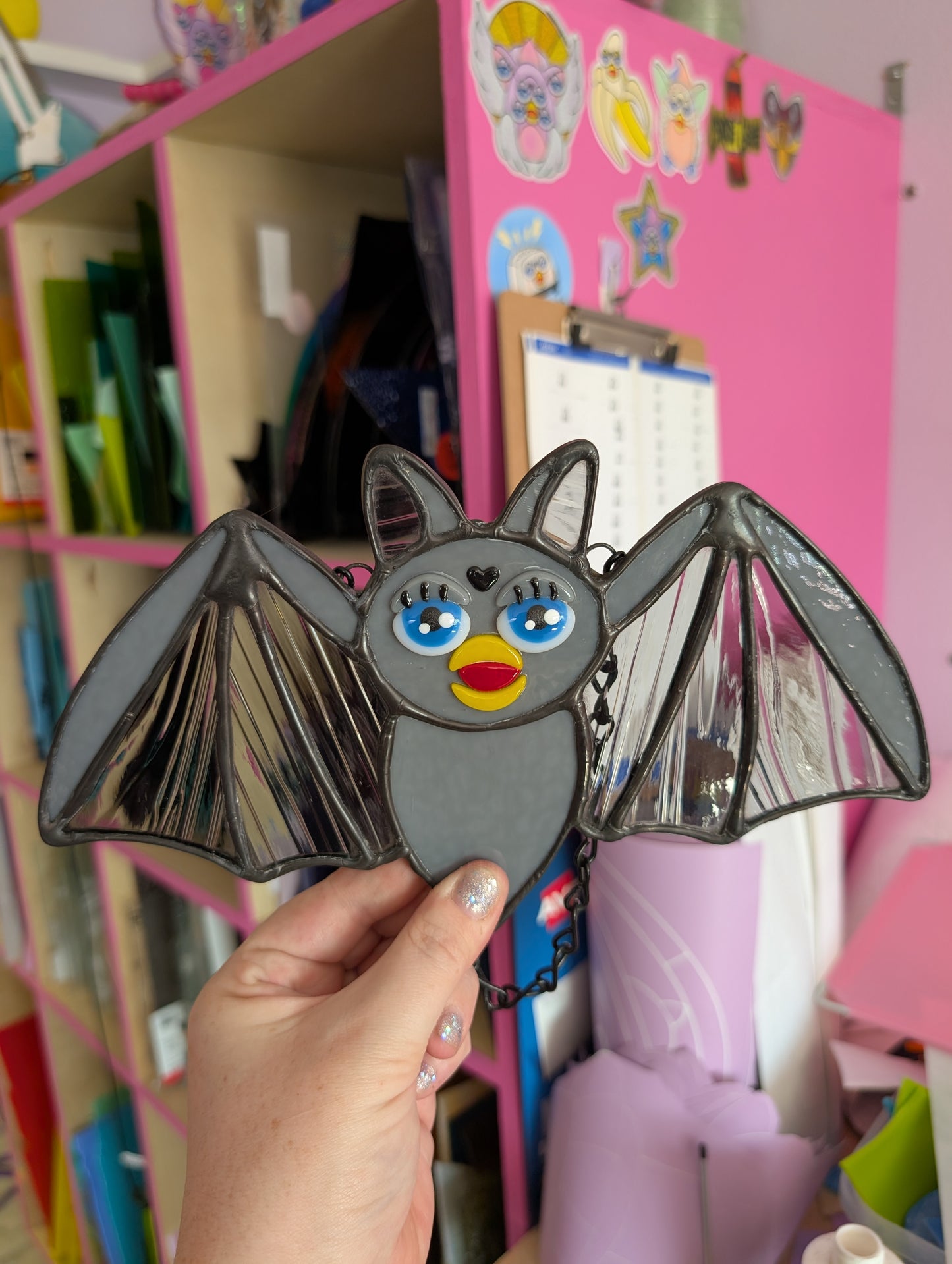 Gray Furby Bat
