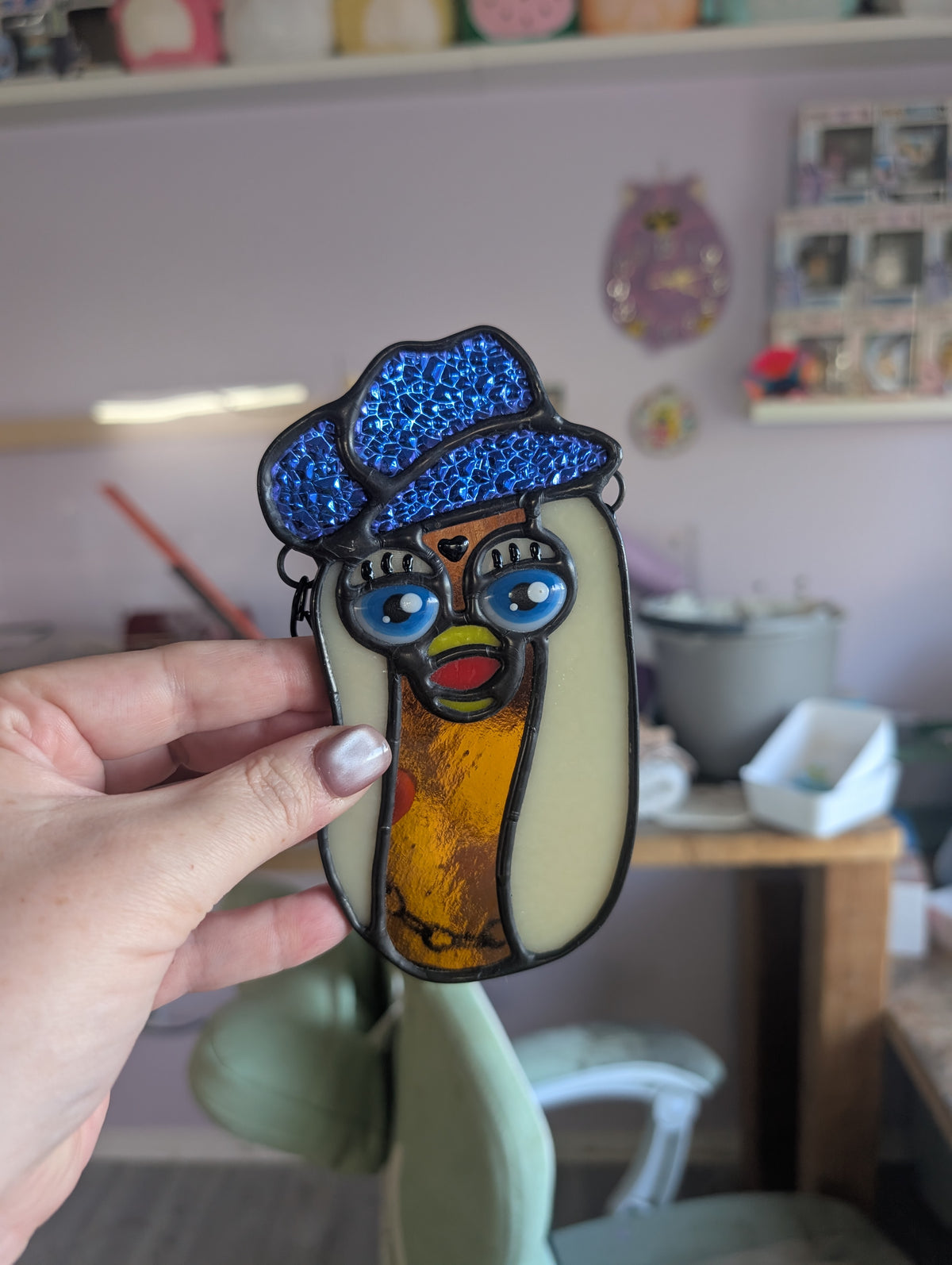 Rhinestone Furby Hotdog