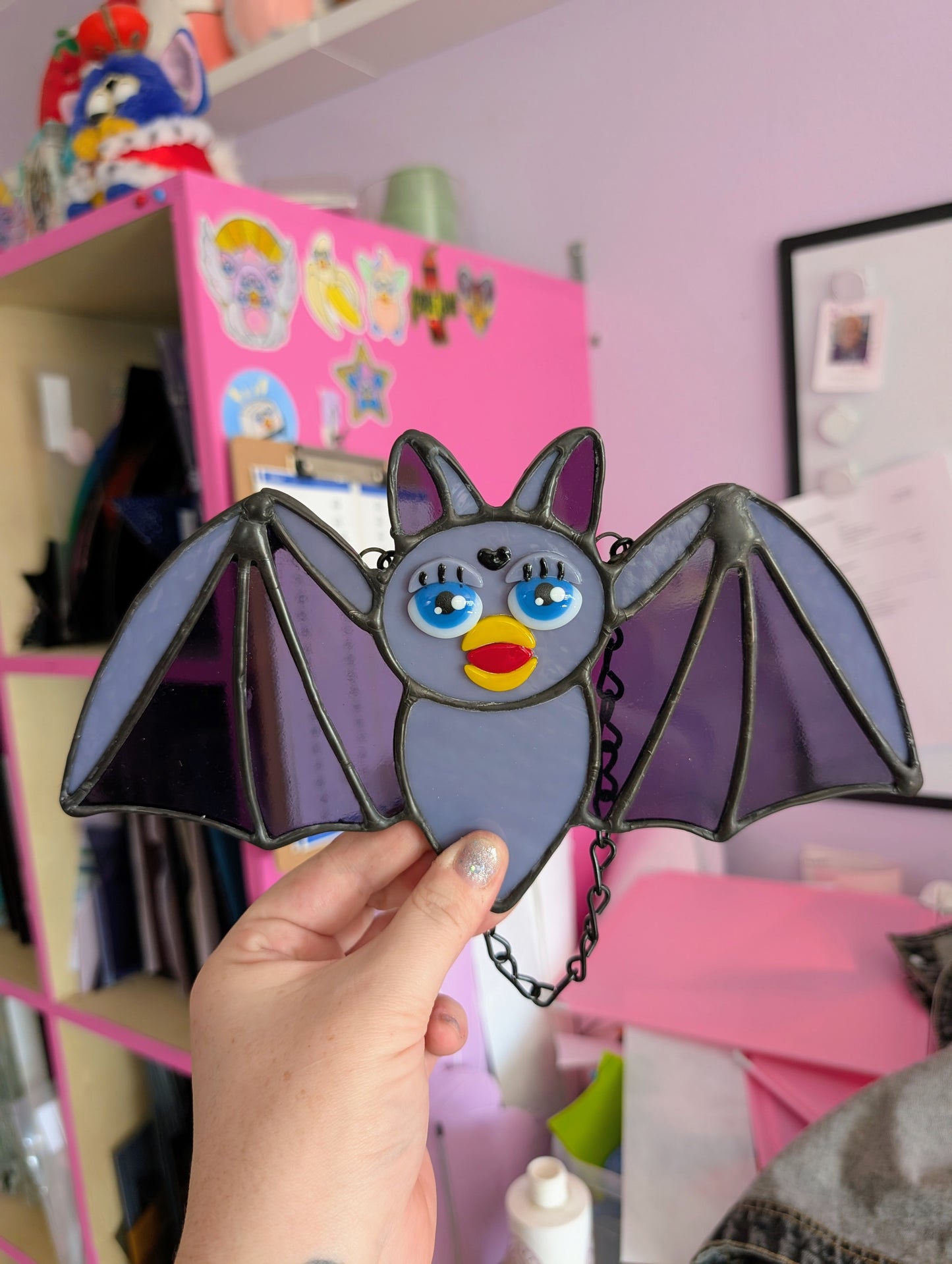 Dusty Lilac Furby Bat