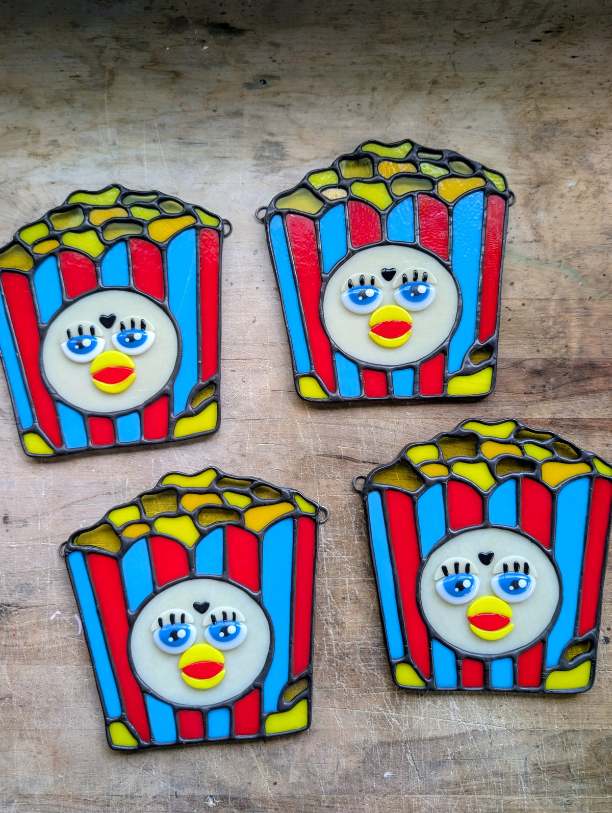 Creepy popcorn furb stained glass