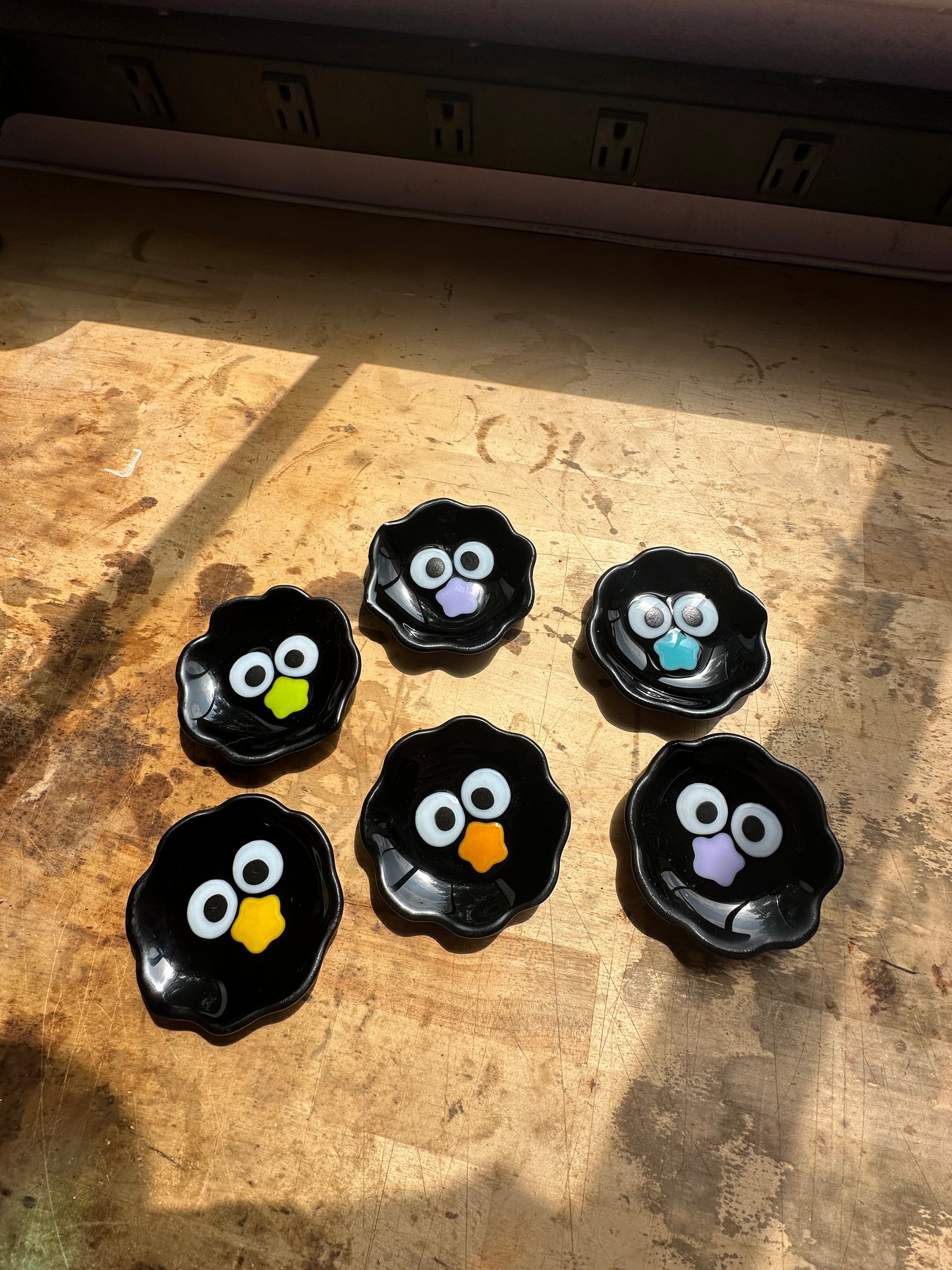 Glass Soot Sprite Trinket Dish