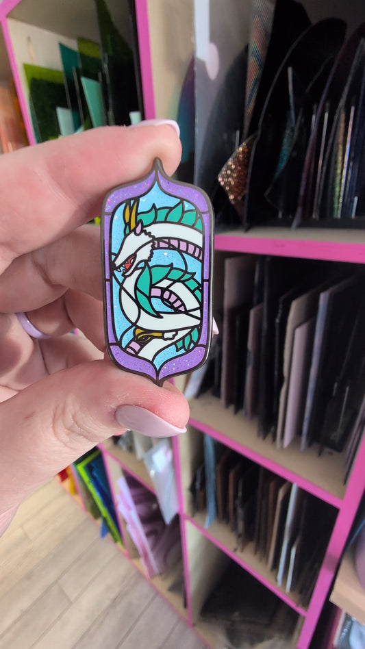 Haku Panel Enamel Pin