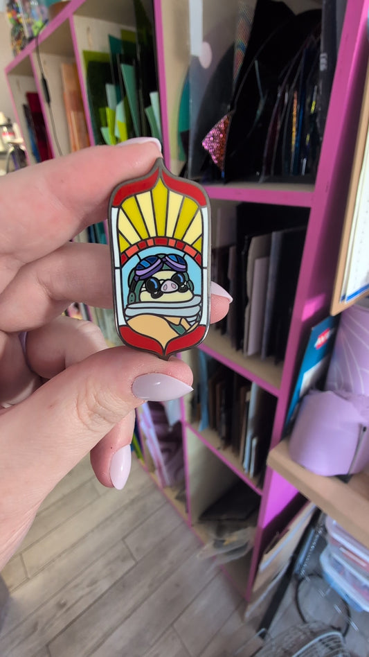 Porco Rosso Panel Enamel Pin