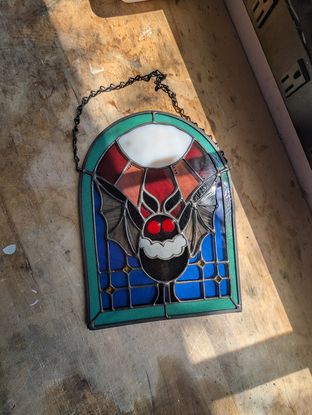 Moth Man Stained Glass Panel Preorder