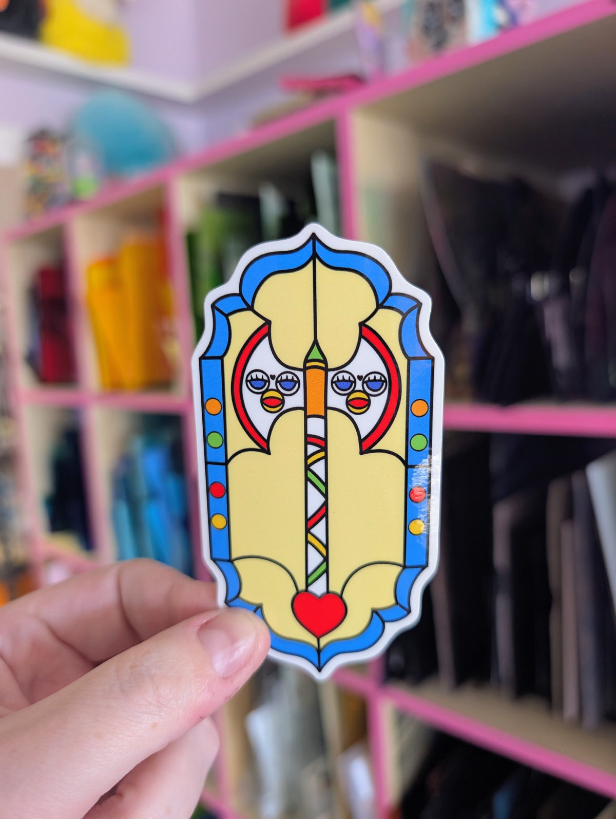 Clown double axe sticker
