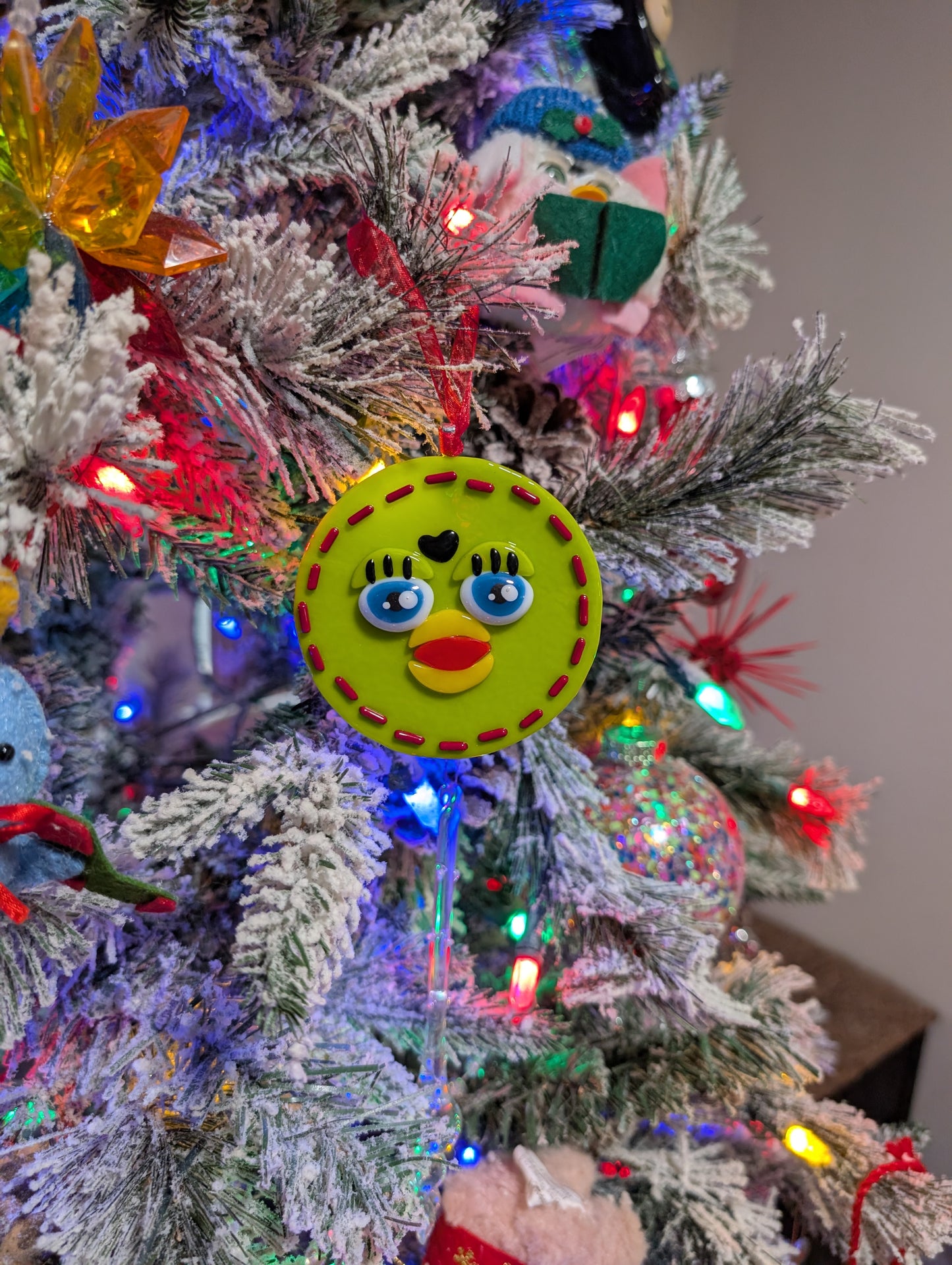 Glass Furby Ornament