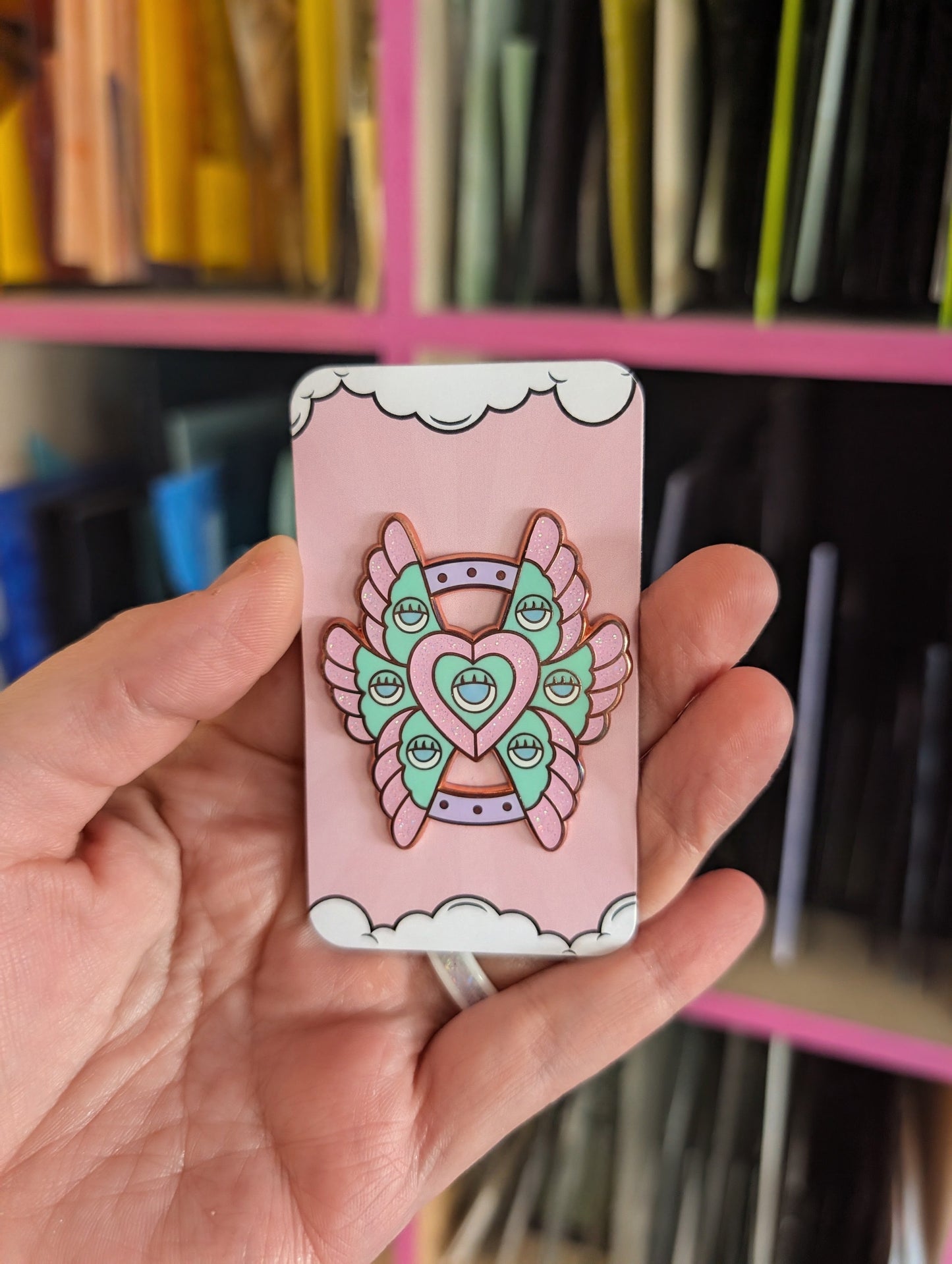 Heart Biblically Accurate Angel Enamel Pin