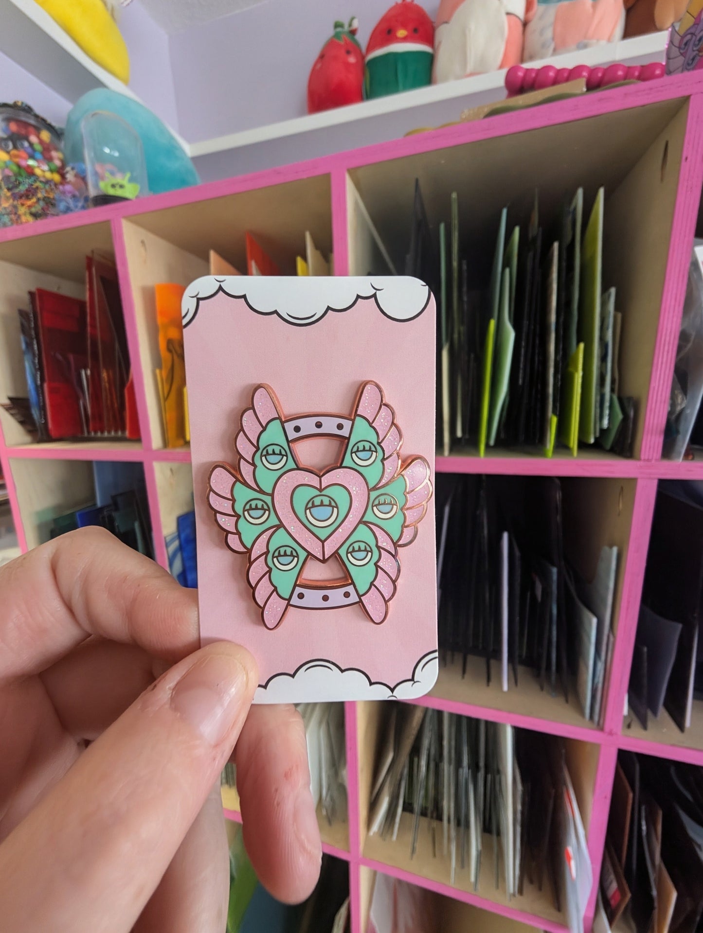 Heart Biblically Accurate Angel Enamel Pin