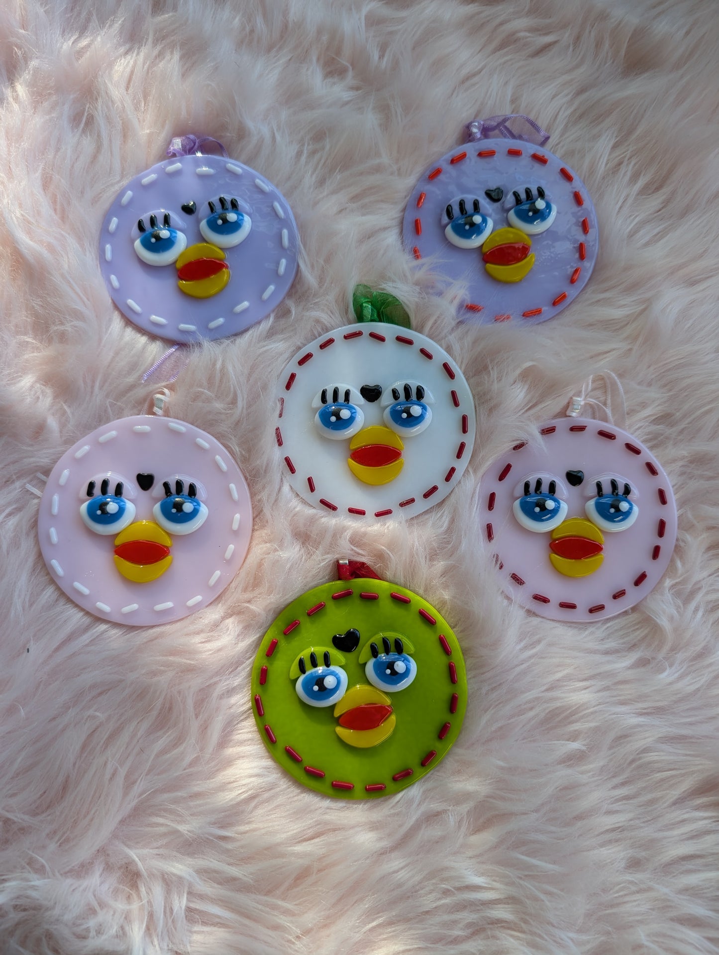 Glass Furby Ornament