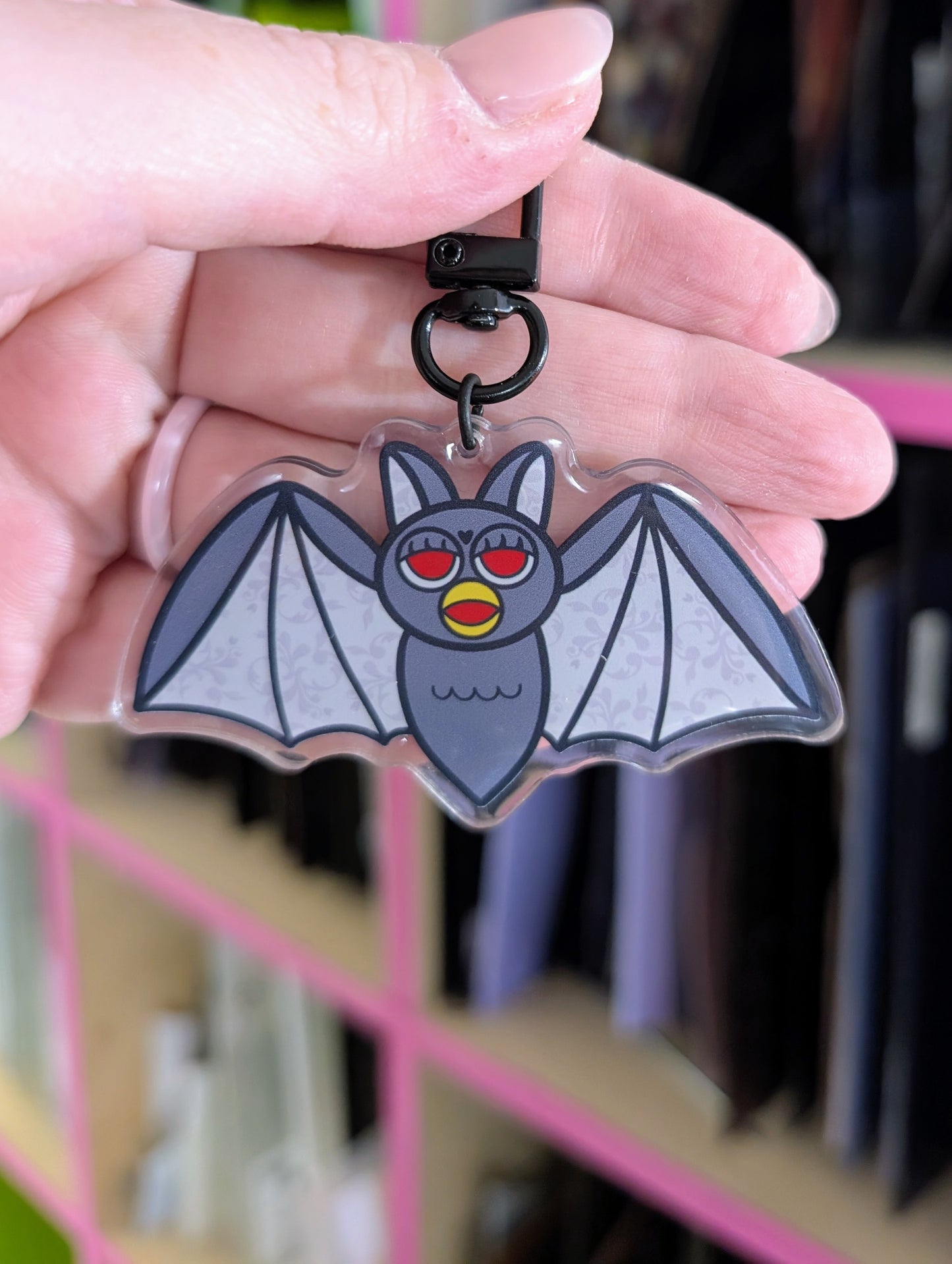 Bat Furby Keychain