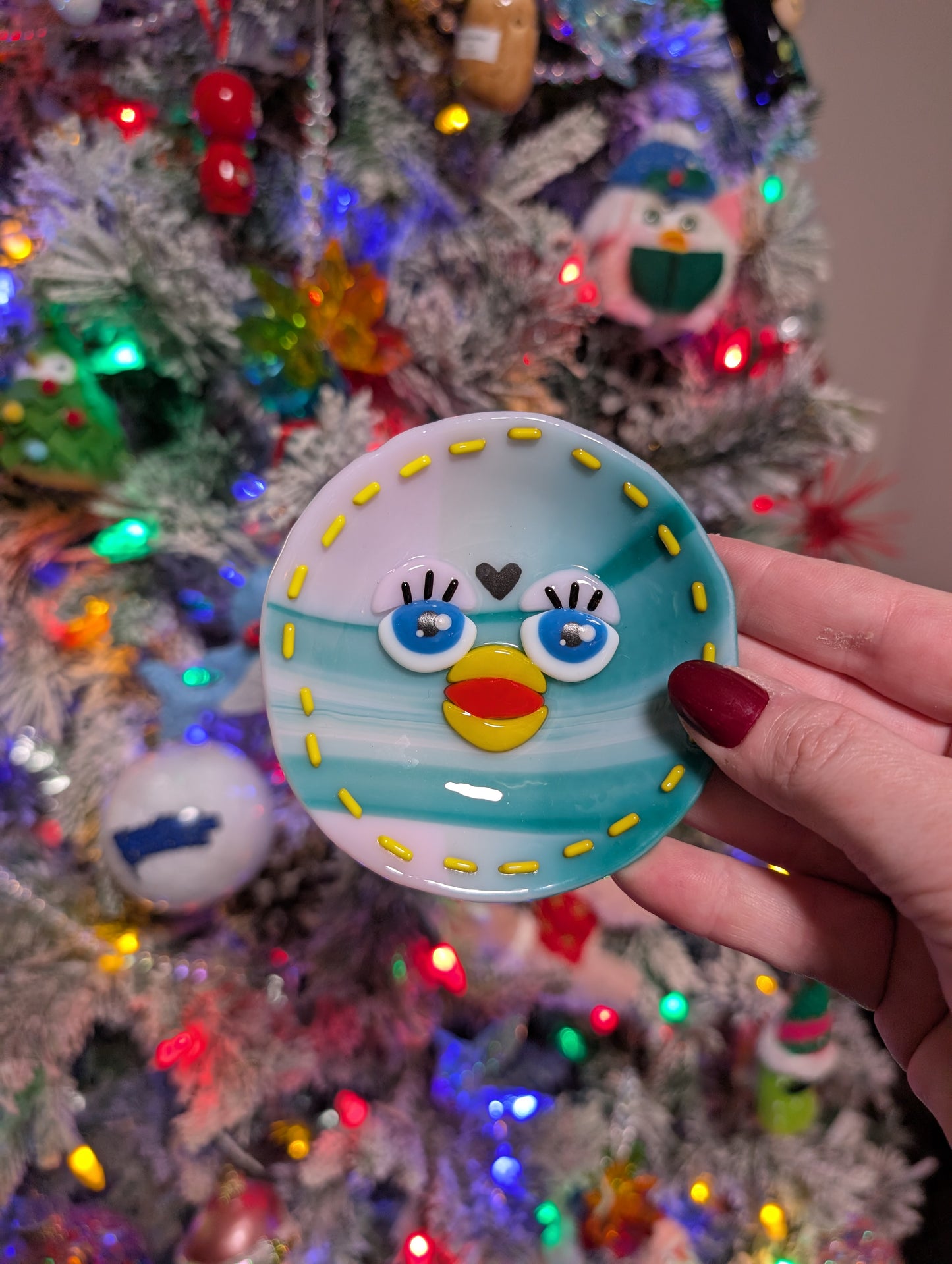 Pink(s) Fused Glass Furby Dishes