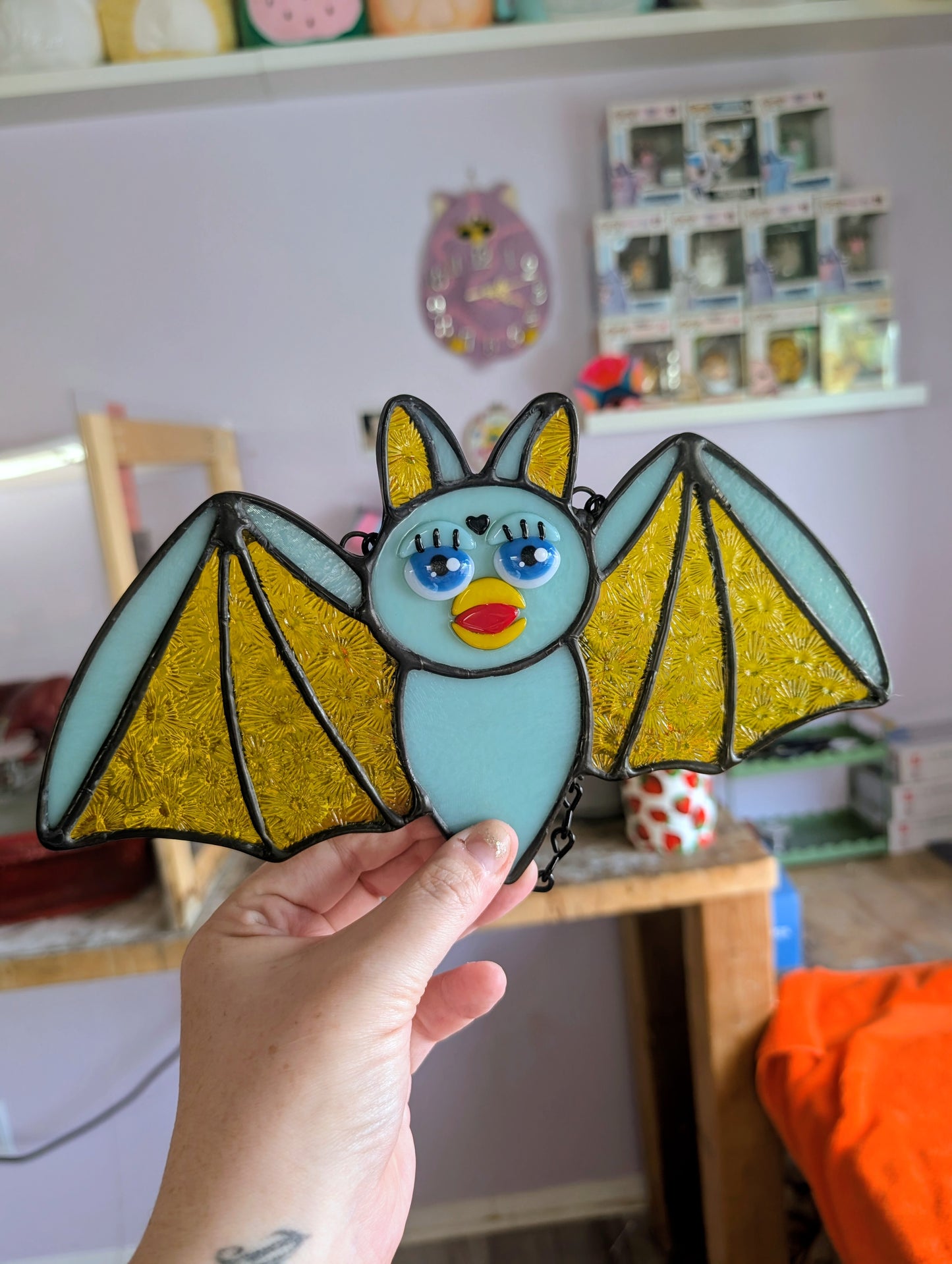 Mint & Yellow Furby Bat