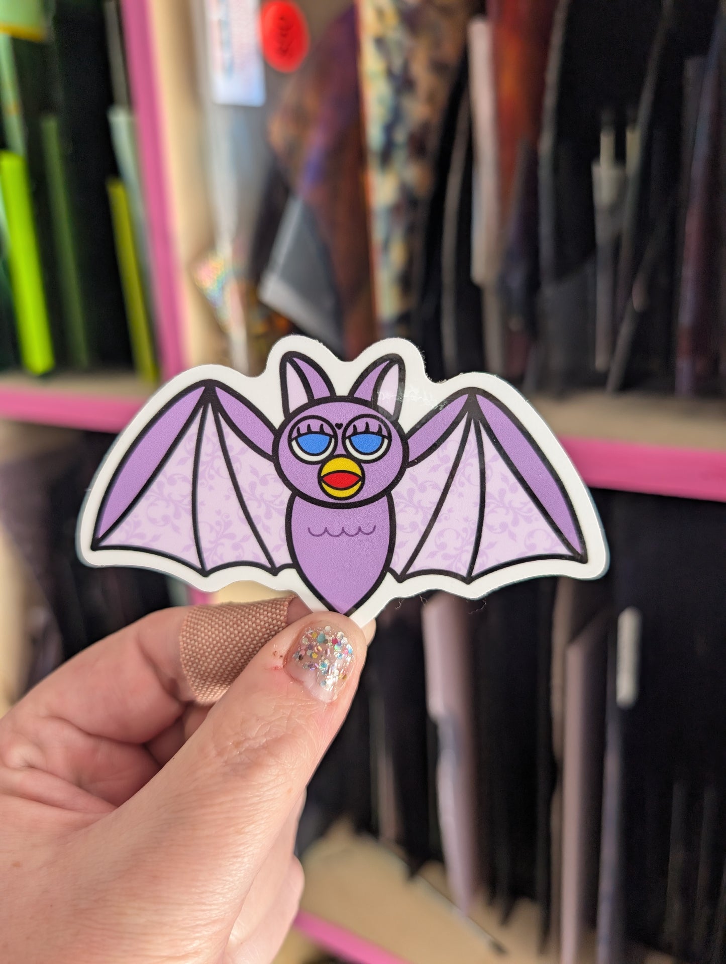 Purple Bat Vinyl Sticker