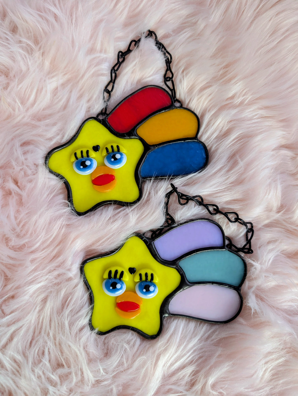 Shooting star stained glass
