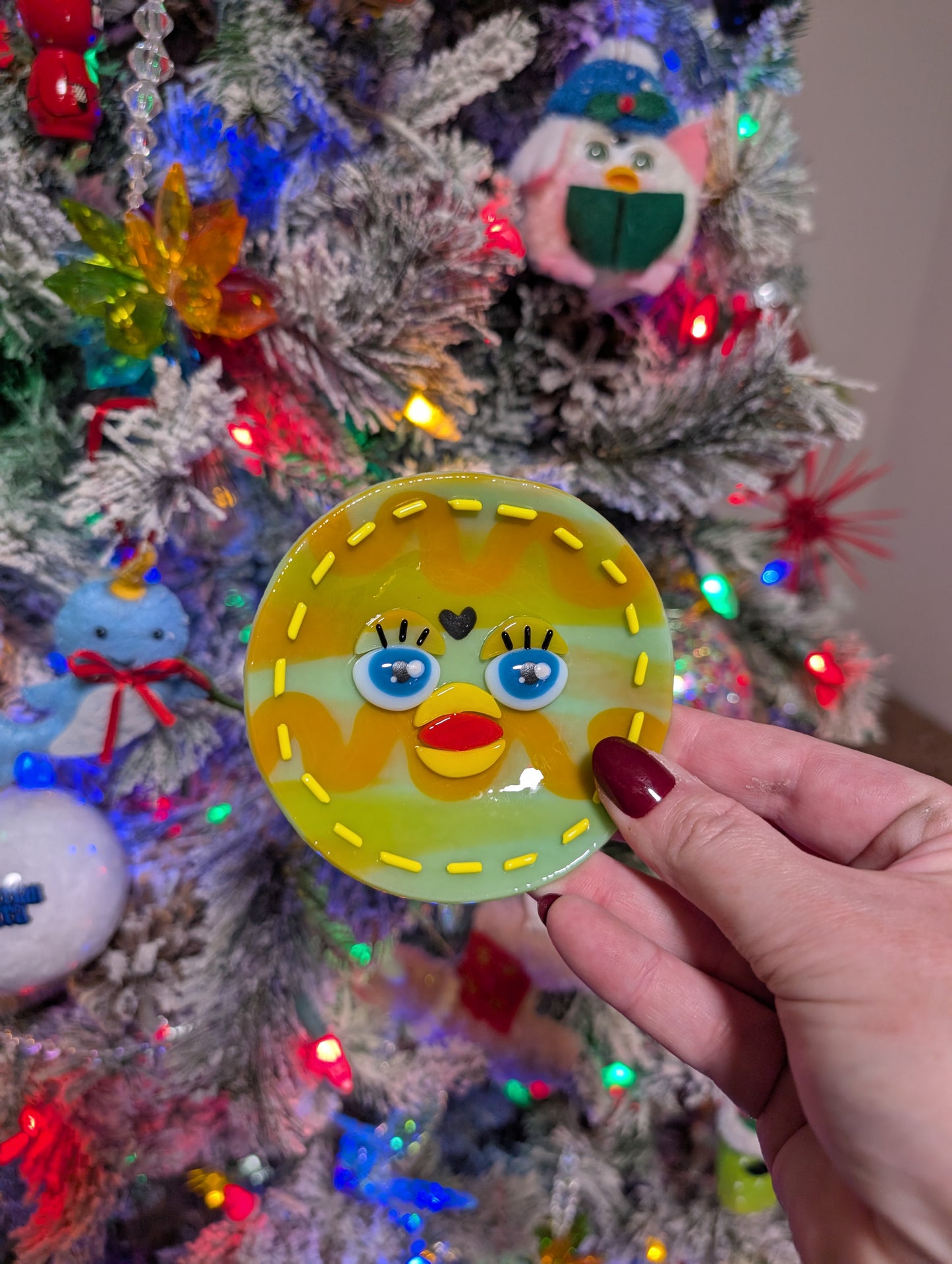 Green & Orange Squiggle Furby Trinket Dish