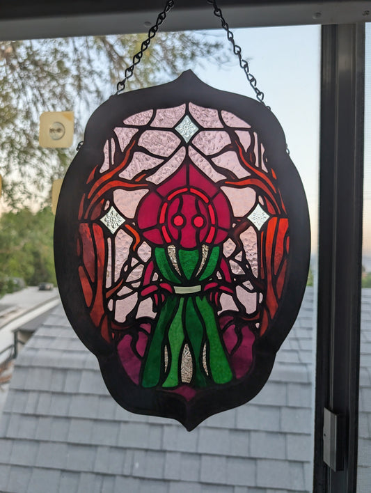 The Flatwoods Monster Stained Glass