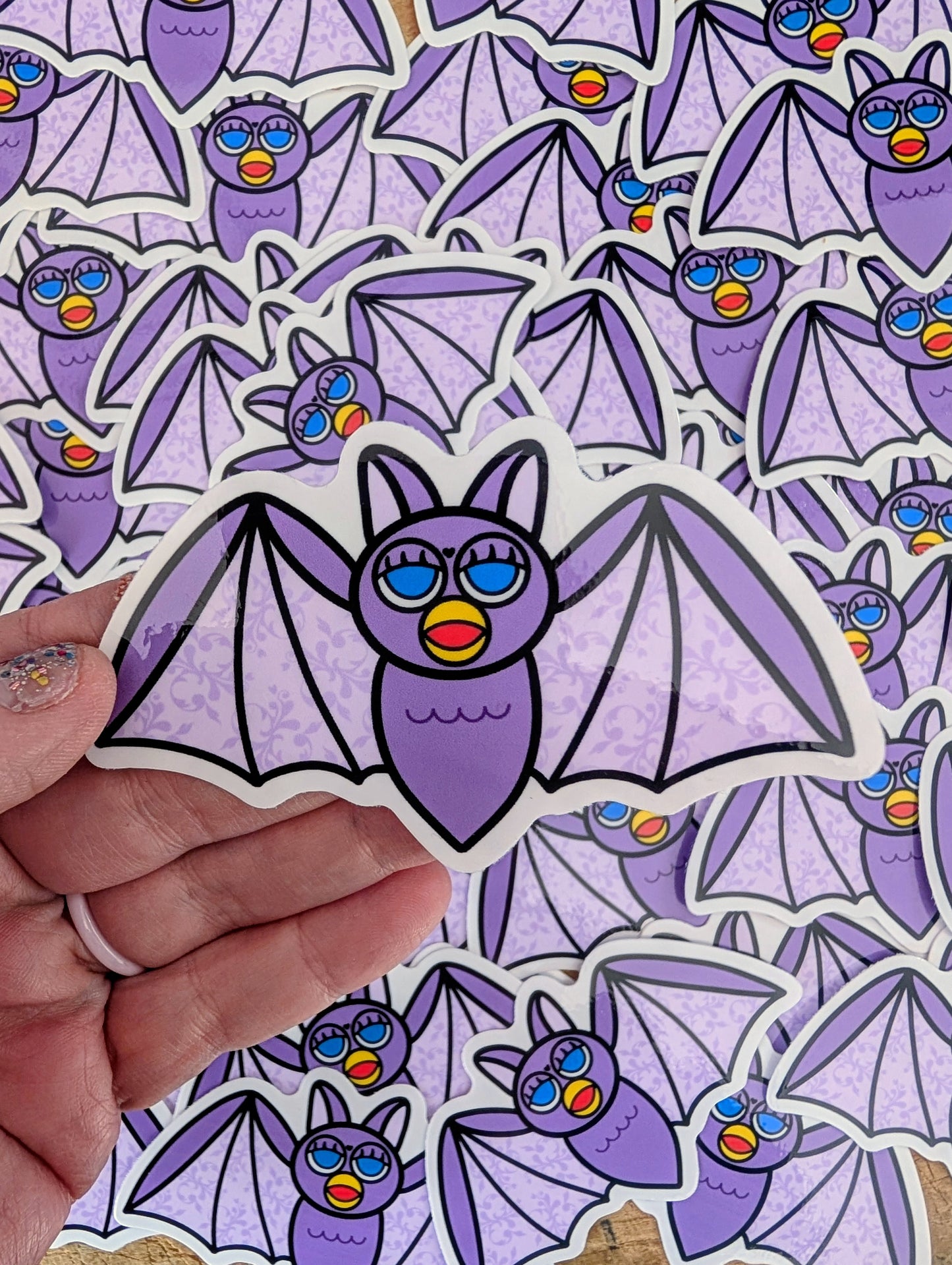 Purple Bat Vinyl Sticker