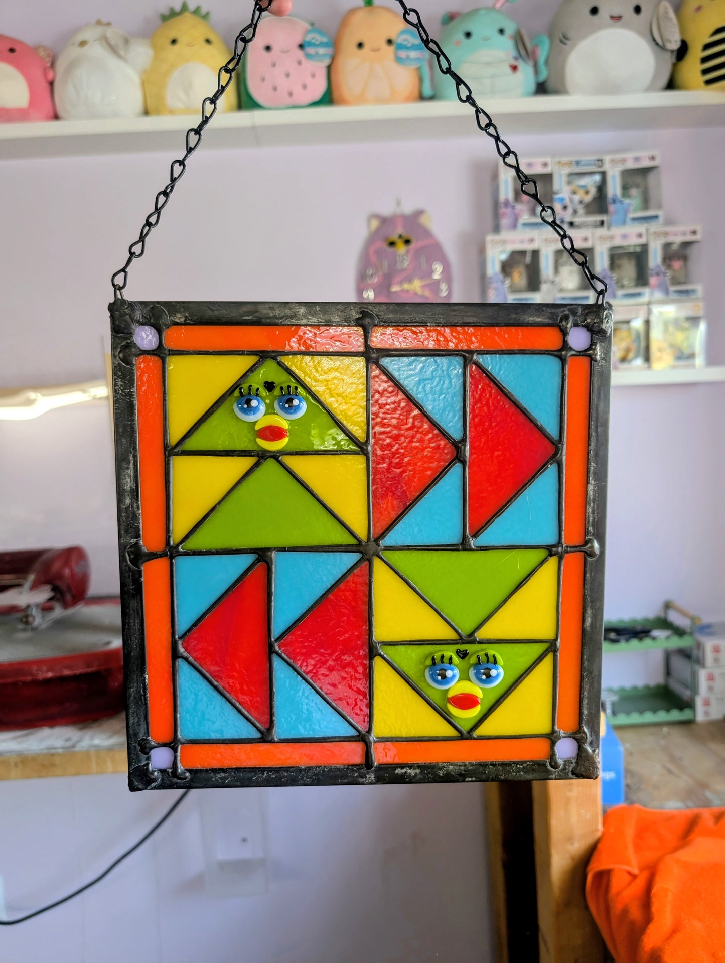 Green Quilt Block 2 Panel