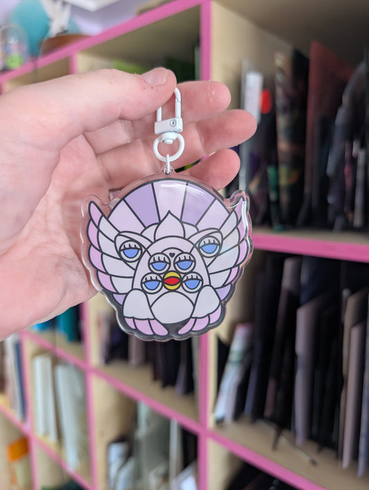 Purple & Pink Biblically Accurate Angel Keychain