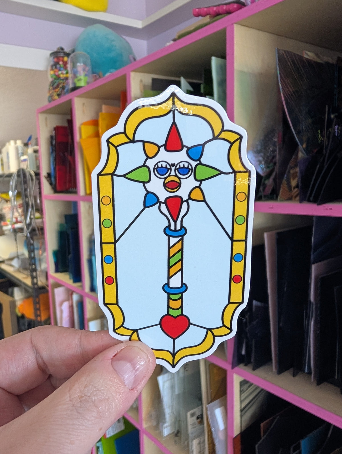 Clown morning star sticker