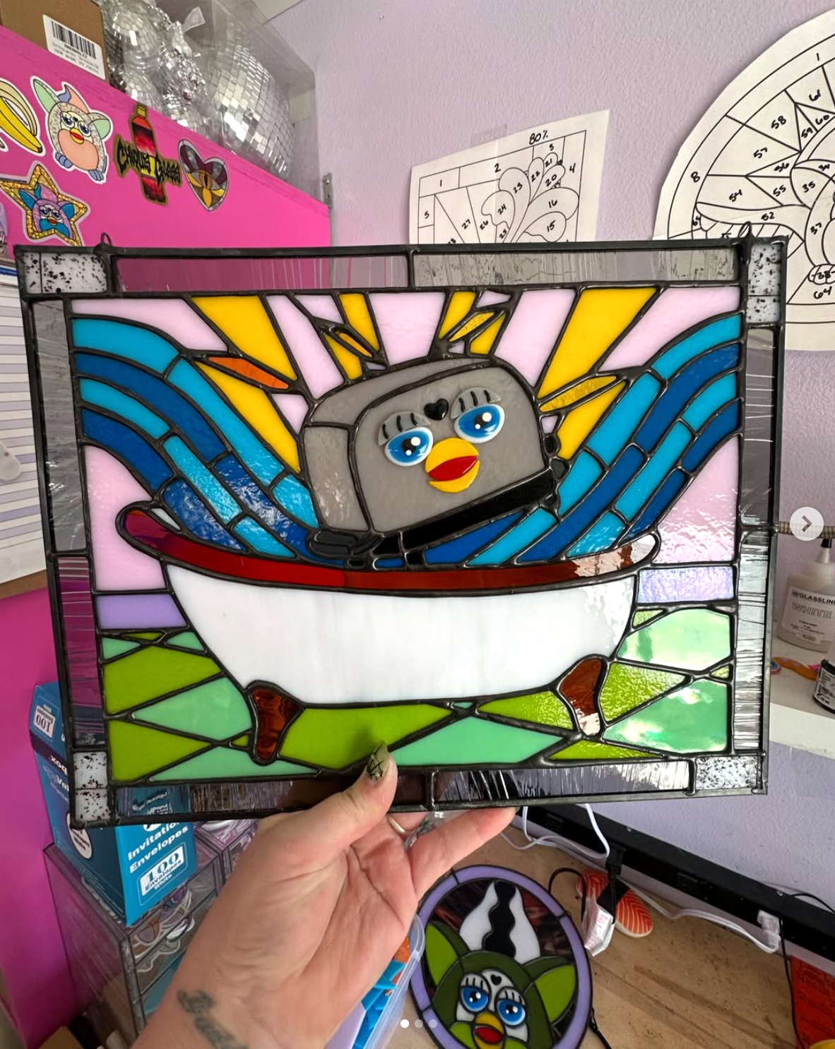 Live. Laugh. Furby Bath Panel